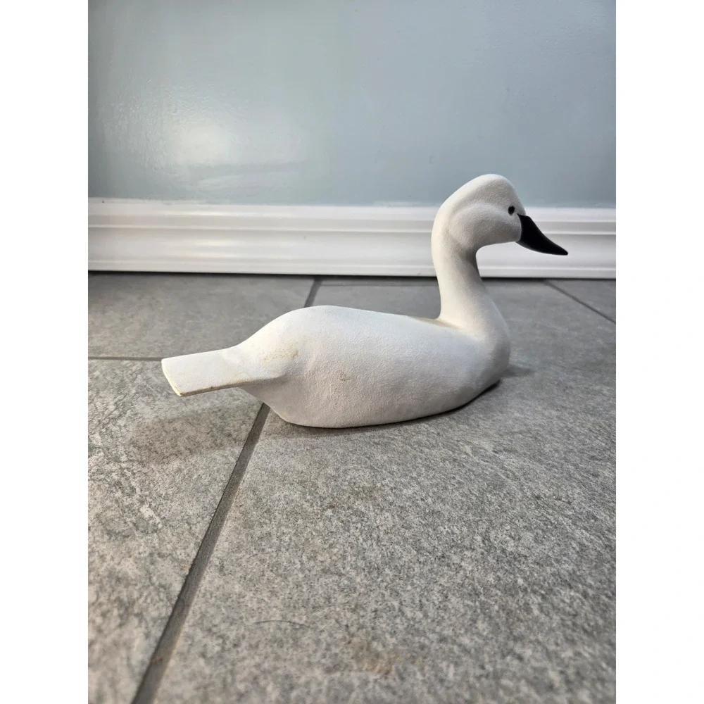 Hand Carved Swan Decoy Signed Dated 1985 Wildlife & Things Decorative